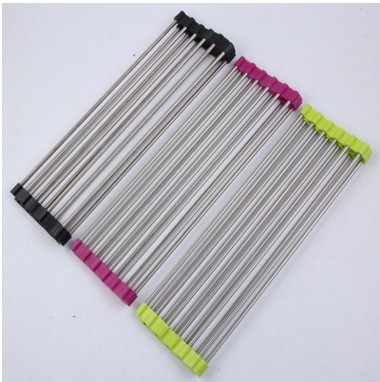 Folding Kitchen Drain Sink Rack Stainless Steel - Image 8